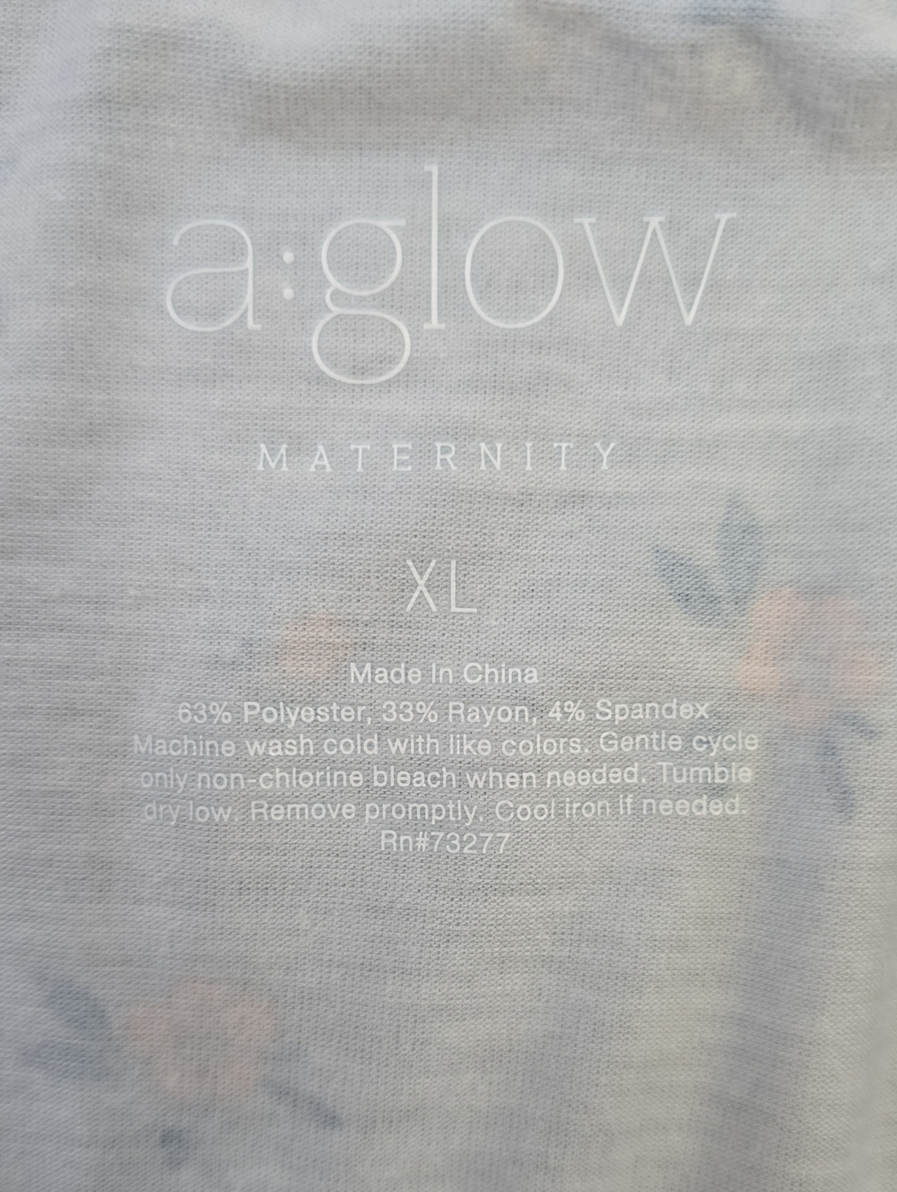 A:GLOW BRAND WOMEN'S BLUE FLORAL SLEEVELESS MATERNITY TOP SIZE XL - Picture 17 of 17